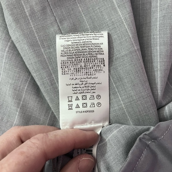 BCBGMaxAzria Light Gray Pinstripe Trousers - Picture 6 of 7